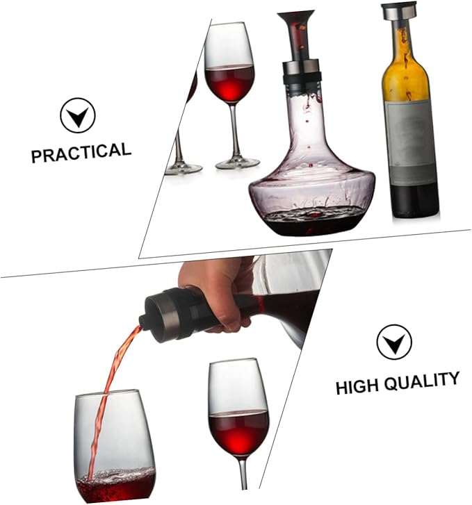 1pc Hand-held Fast Wine Decanter Hand Blown Glass Aerator for Enhancing Wine Flavors for and Entertaining