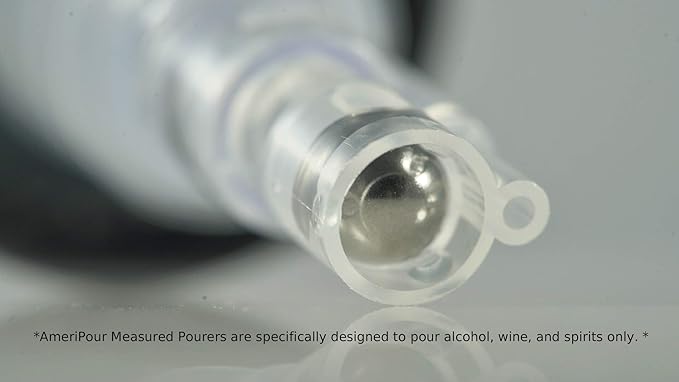 Measured Pourer - Liquor Bottle Pourers - Collared - (3pk) Made 100% In The USA. Bar Spouts That Don't Leak - No Cracks, Just A Perfect Cocktail Pour Everytime. Great for Wine Too! (.75)