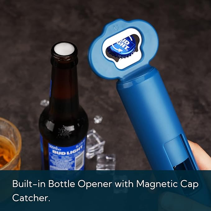 KITCHENDAO 3 in 1 Wine Bottle Opener Corkscrew with Foil Cutter, Built-in Beer Bottle Opener with Magnetic Cap Catcher, Multifunctional Corkscrews for Wine Bottles,Works Easily Like Electric Opener