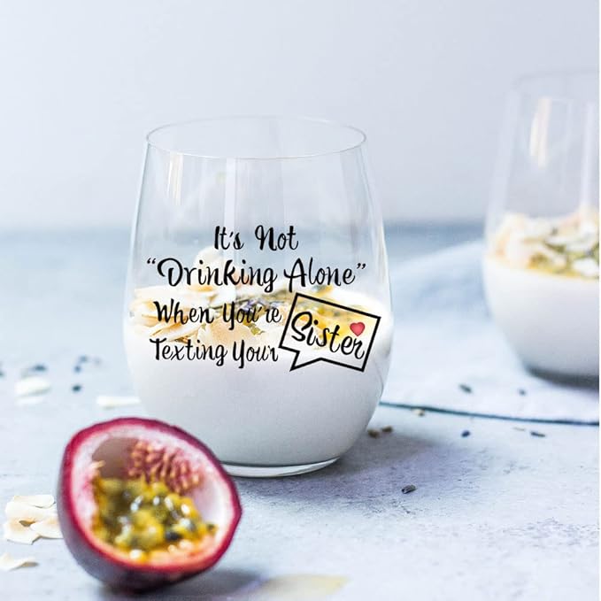 Sister Birthday Gifts from Sisters,Brother,Siste Christmas Gift,Unique Gifts For Sisterss,Mother's Day Sist Giftts For Women, 15oz Wine Glass