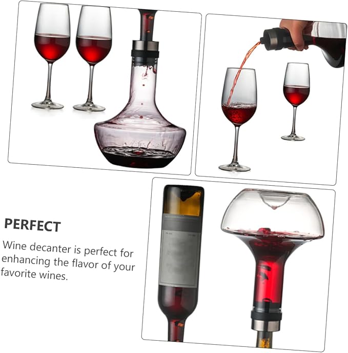 1pc Hand-held Fast Wine Decanter Hand Blown Glass Aerator for Enhancing Wine Flavors for and Entertaining
