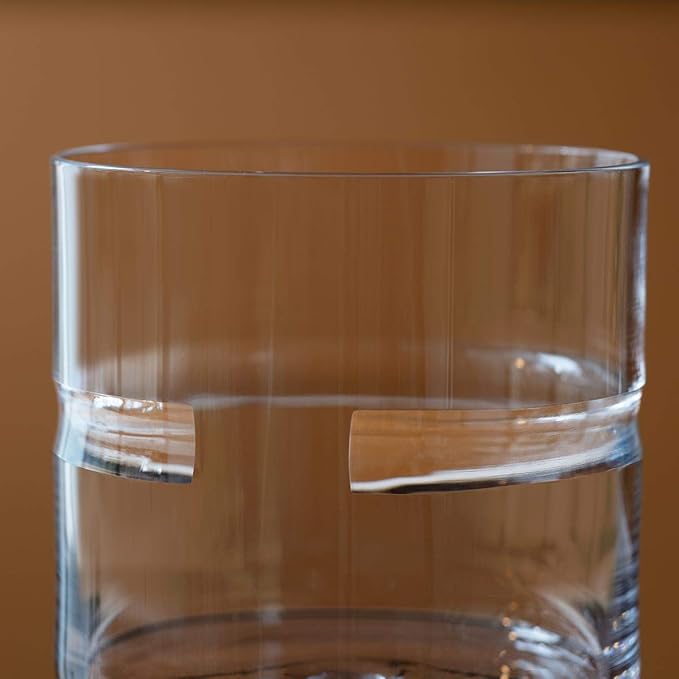 LSA International Horizon, Set of 2 White Wine Glass 8.8 Fl Oz, Clear/Cut, Glass