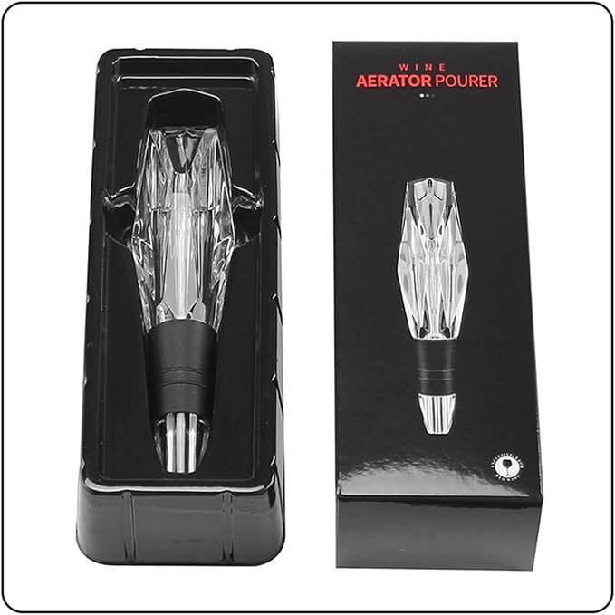 D&Slifei Wine Aerator Pourer and Decanter Spout Quickly Enhance Flavors with a Smoother Finish, Drip-Free, Easy to Use and Clean