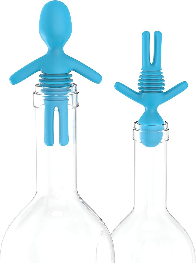 TrueZoo Bruce Bottle Stopper - Novelty Wine Corks - Wine Preserver Barware Accessories Silicone Wine Stopper Set of 1