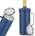 Wine Bottle Chiller with Handle | Portable Rapid Cooling Champagne Insulator | Stainless Steel Wine Cooler Sleeve | Ideal Gift for Wine Lover | | Perfect for Dinner Parties & Outdoor Picnics