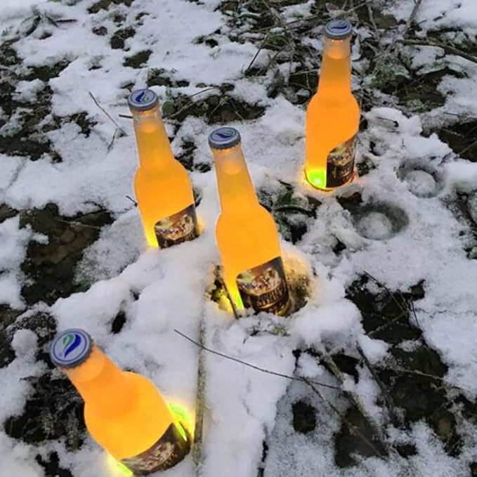 12Pcs LED Coaster, LED Sticker Lights, LED Bottle Lights Cup Holder Lights for Wine Liquor Bottle, Bottle Sparklers for Champagne, Party, Bar, Warm White