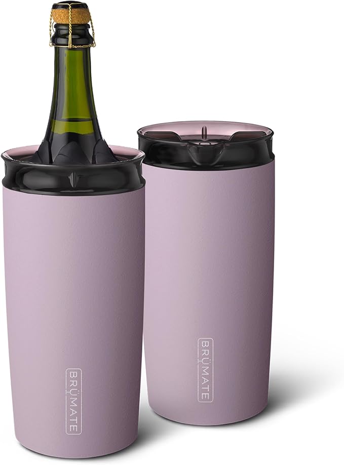 BrüMate Togosa 2-in-1 Wine Chiller Bucket & Pitcher | 100% Leakproof Locking Lid | Portable Chiller Fits Most Wine, Champagne, & Liquor Bottles | Perfect Wine Gift | 49oz (Llilac Dusk)