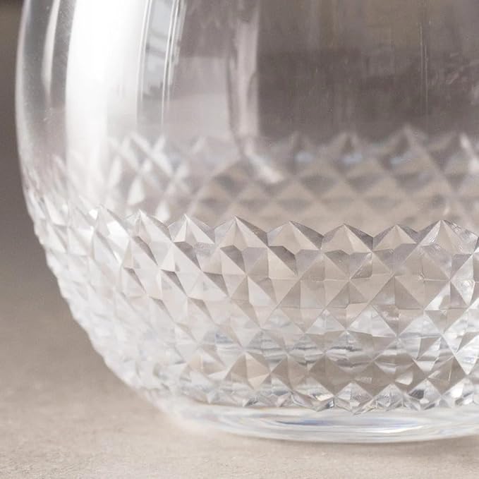 Avignon Custom Crystal Wine Glass Stemless - Personalized Stemless Wine Glass