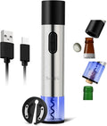 Secura Home Electric Wine Bottle Opener and Beer Opener 2-in-1, Rechargeable Automatic Corkscrew with Foil Cutter, One-click Wine Opener Electric for Home Kitchen Party Wedding