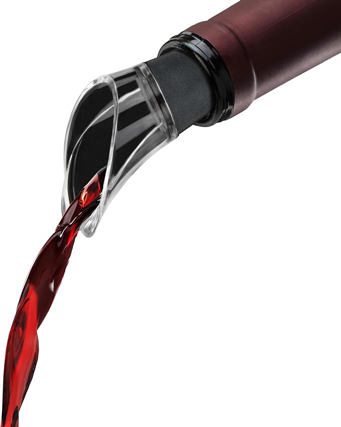 Innovine Pro Winged Corkscrew 3-Piece Wine Gift Set – Winged Corkscrew, 6-Blade Foil Cutter & Drip Stop Pour Spout – Easy Cork Removal, Foil Cutting, Drip-Free Pouring – Ideal for Home Bar & Gifting