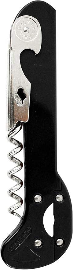 Original Franmara Boomerang Classic Waiter Style Corkcrew with Foil Cutter - Black