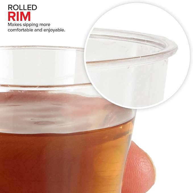 Stock Your Home 1.5 oz Shot Glasses (2000 Pack) - Clear Plastic Disposable Shot Cups for Jello Shots - Sample Cups for Food and Wine Tasting - Mini Party Cups for Condiments, Dipping Sauce, Holidays