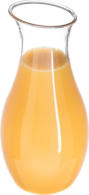 Carlisle FoodService Products Cascata Carafe for Water, Juice, and Wine for Kitchen and Restaurant, Polycarbonate, 52 Ounces, Clear, (Pack of 12)