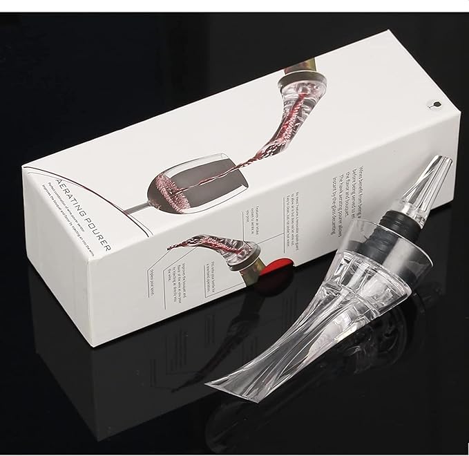 Wine Pourer Aerator Wine Aerator Pourer Spout Wine Decanter Wine Accessories and Gifts, Wine Aerator for Wine Bottle Wine Gifts for Women and Men Wine Air Aerator Pourer Clear