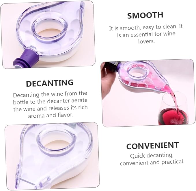 Cabilock 1Pc Creative Wine Decanter and Aerator Handheld Fast Decanting Tool for Improved Flavor for Home Bars and Wine Tasting Parties Elegant Wine Accessory for Any Occasion