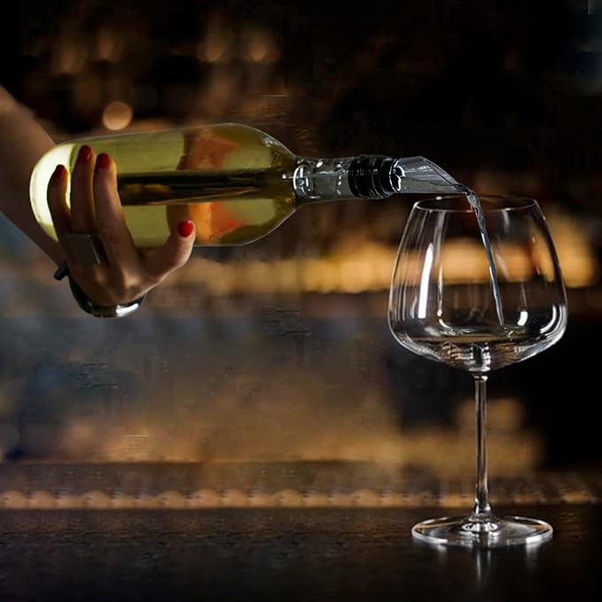 Iceless Wine Chiller Stick 3-in-1 Stainless Steel Wine Bottle Cooler Stick Chilling Rod with Aerator and Pourer - Wine Accessories Gift Bar Accessories Wine Chiller for Bottles
