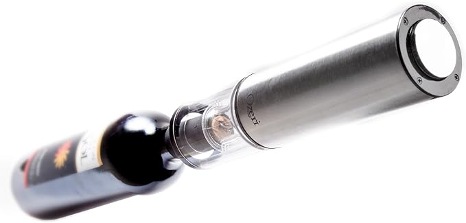 Ozeri Extravo Electric Wine Opener in Stainless Steel with Auto Activation (Button-Free Operation), Silver