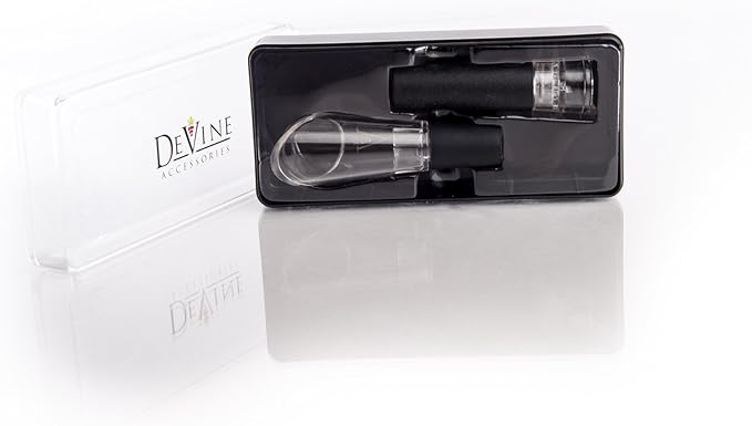 Wine Aerator Decanter and Wine Saver Wine Accessories Gift Set: - Mini Wine Vacuum Pump/Wine Sealer for Wine Storage to aerate, pour and preserve your Wine