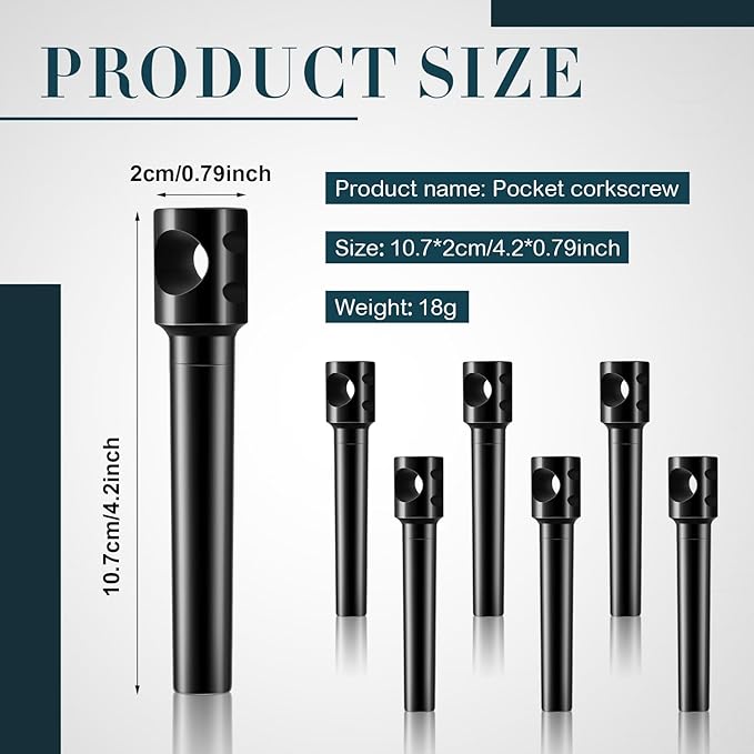 Patelai 6 Pcs Travel Pocket Wine Corkscrew Bulk Portable Wine Opener Plastic Cork Opener Mini Camping Cork Screw for Waiter Corkscrews Restaurant Bottle Camping Travel Gift(Black)