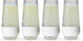 Host Freeze Champagne Flutes, Shatterproof Freezable Double Walled Stemless Sparkling Wine Glasses Drinking Set, Plastic Flutes for Mimosas and Champagne, Gifts for Wine Lovers, 9oz, Set of 4, Glitter