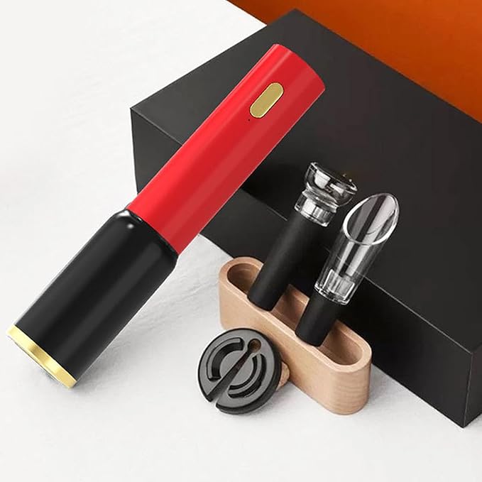 Cryfokt Wine Opener, Battery Operated Electric Wine Opener with Foil Cutter, One Button Operation, Stylish & Portable Automatic Bottle for Home Kitchen Party Wedding