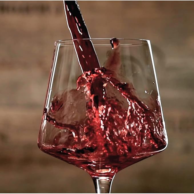 Crystal Wine Glasses 20.5-ounce, Set of 4 - Red or White Wine Large Glasses - Pinot Noir - Burgundy - Bordeaux - 600ml