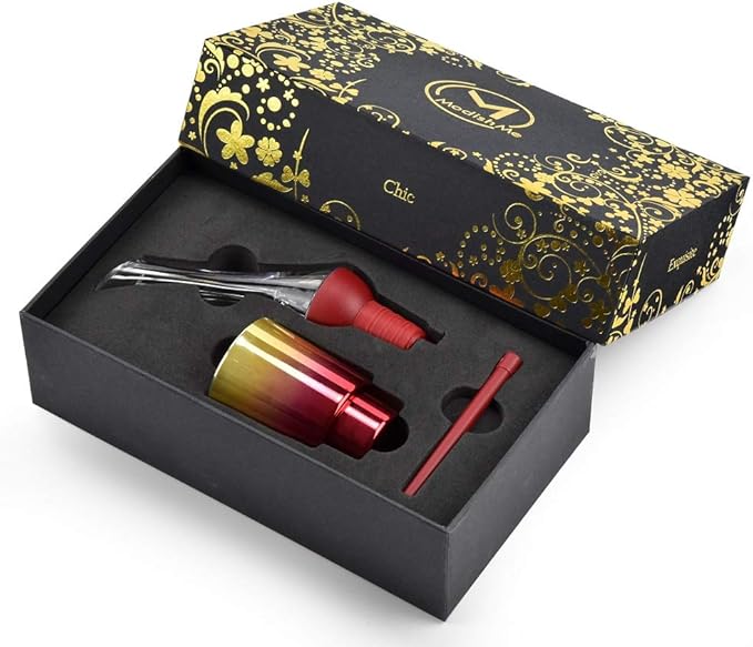 Wine Aerator Pourer and Decanter Spout | Vacuum Wine Stopper | Gift Sets for Friends and Co-workers