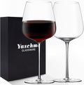 Red Wine Glasses Set of 2, 24oz Large Wine Glasses, Hand Blown Crystal, Ultra-Thin Rim, Long Stem, Lightweight, Ideal for Wine Tasting, Unique Wedding, Anniversary, Christmas, Birthday Gift