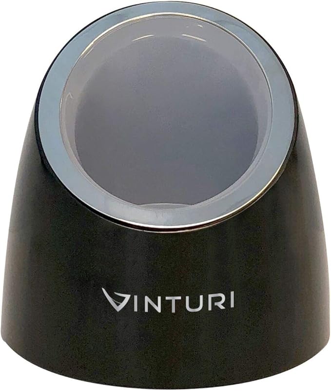 Vinturi Electric Rechargeable Wine Opener with Base and Foil Cutter, Silver