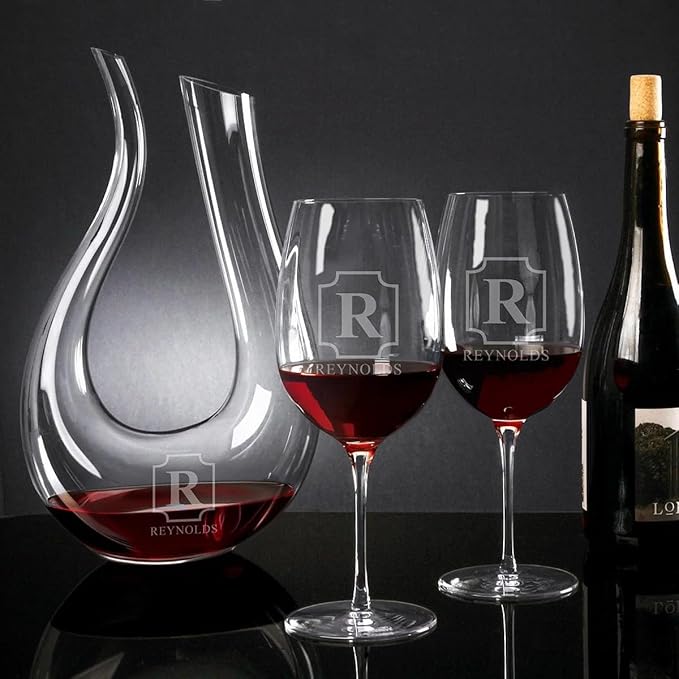 Dolcetto Custom Wine Decanter – Wine Aerator, Elegant Pour, Personalized Gift for Wine Lovers