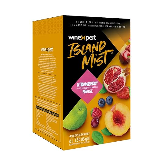 Winexpert Island Mist Strawberry White Merlot 7.5 Liter Wine Making Kit (HAR006)