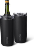BrüMate Togosa 2-in-1 Wine Chiller Bucket & Pitcher | 100% Leakproof Locking Lid | Portable Chiller Fits Most Wine, Champagne, & Liquor Bottles | Perfect Wine Gift | 49oz (Matte Black)