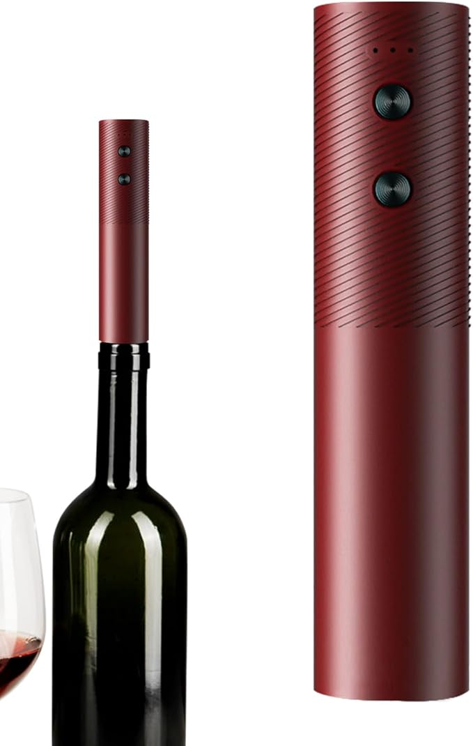 Cordless Electric Corkscrew – Rechargeable Champagne Opener Wine Tool | Sleek Auto Cork Remover for Bottles, Effortless Wine Opening Gadget for Entertaining, Dinner, Restaurants, Modern Home Bar