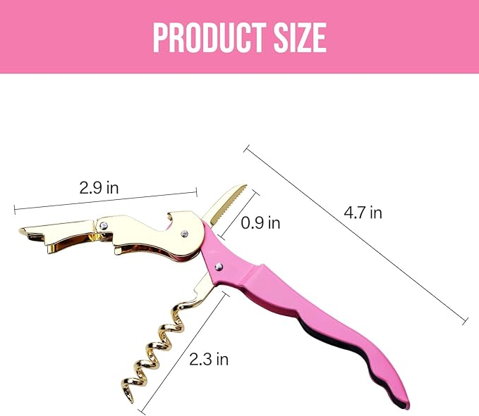 Professional Waiter Corkscrew Wine openers,Heavy Duty stainless steel Wine Key for Restaurant Waiters,Classic All-in-one Corkscrew, Bottle Opener and Foil Cutter