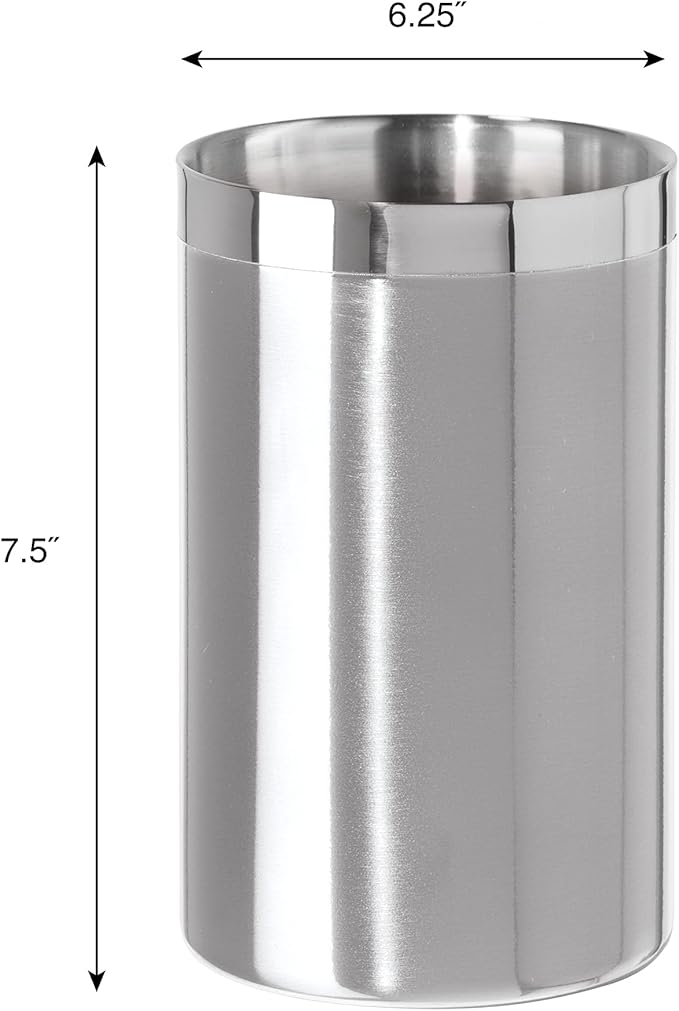 OGGI Stainless Steel Double Wall Wine Cooler - Insulated Tabletop Chiller for White Wine & Champagne, Fits Most Standard Sized Bottles (Pack of 6)