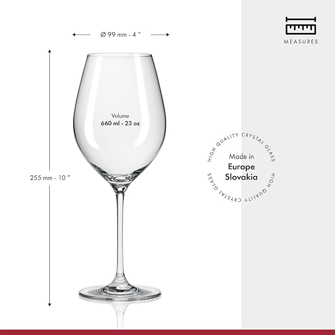 RONA Celebration 660 ml / 22 oz Red Wine Glass Set of 6