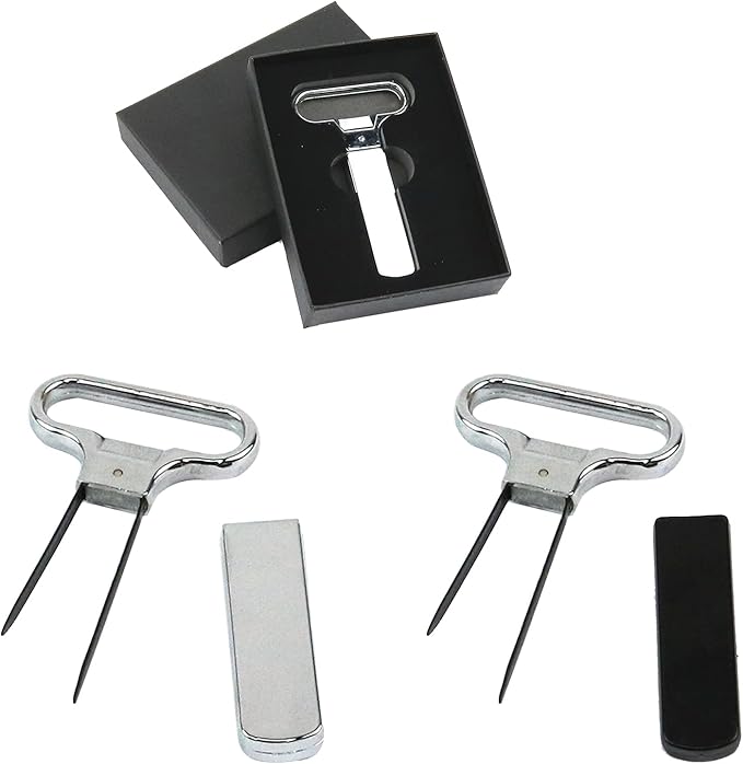 Two Prong Wine Bottle Opener Corkscrew Remover Wine Bottle Opener Wine Bottle Opener, Black