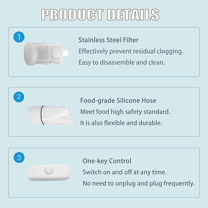 Wine Siphon Pump, Food Grade Auto Siphon Self Priming USB Electric Transfer Pump for Bottling Home Brew Wine, Beer, Kombucha, Mini Water Transfer Pump Kit, 2L/Min, No Mess Leak, Low Noise