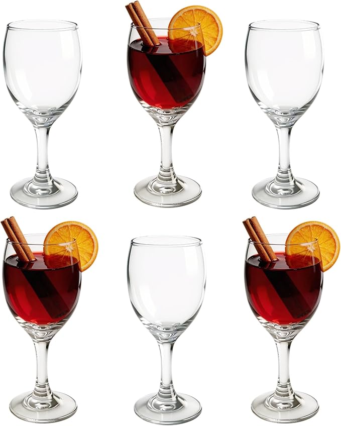 Valeways Shot Glasses, 1.75oz Mini Wine Glasses Set of 6, Cute Shot Glasses/Great for White and Red Wine/Wine Glass Clear/Tasting Glasses