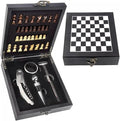 Luxury Wine Accessory & Gift Set - Corkscrew, Stopper, Pourer, and Games! ((Chess/Blackwood))