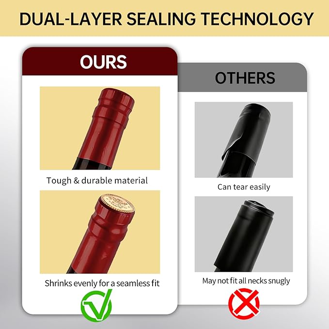 60Pcs Wine Bottle Sealer for Cruise - 30Pcs Heat Shrink Wine Sealer Capsules & 30Pcs Wines Corks Stoppers Cap, PVC Wines Bottle Resealer Kit for Recorking(3 Color)