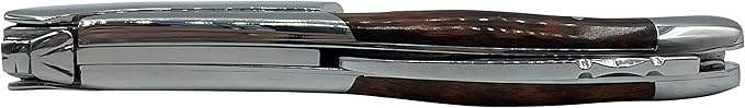 Laguiole En Aubrac Sommelier Waiter's Corkscrew, Amourette Handle, Wine Opener With Foil Cutter & Bottle Opener, Polished Bolster