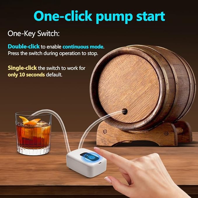 Portable Food Grade USB Electric Auto Siphon self priming Pump for bottling Home Brew Wine,Beer,Beverages and Kombucha,Rechargeable Wine Transfer Pump Kit with 6.5 Feet hose,No Mess Leak 2L/min