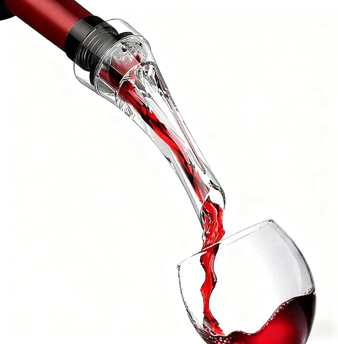 Wine Aerator Pourer | Aerates wine for richer flavor and aroma, no-drip design prevents spills, professional quality for optimal aeration, perfect as a gift for wine lovers and enthusiasts.