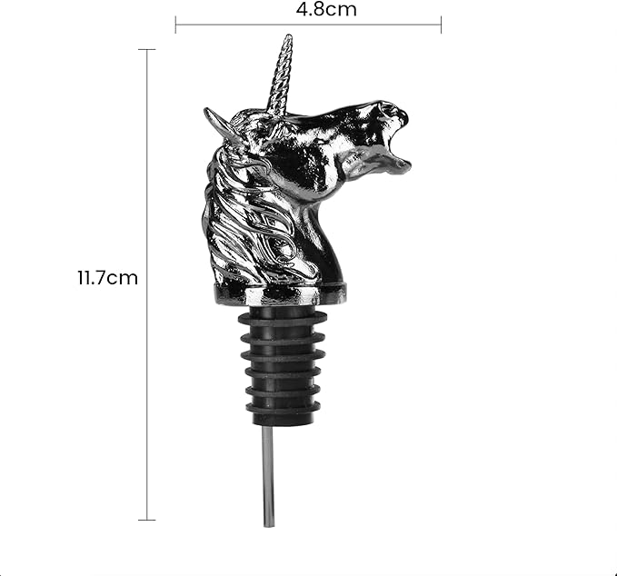 Pour People's Market Unicorn Wine Aerator - Decanter Pour Spout - Wine Accessories - Red Wine - Liquor - Great for Halloween and Wine Parties - Unique Goth or Christmas Gift for Wine Lovers