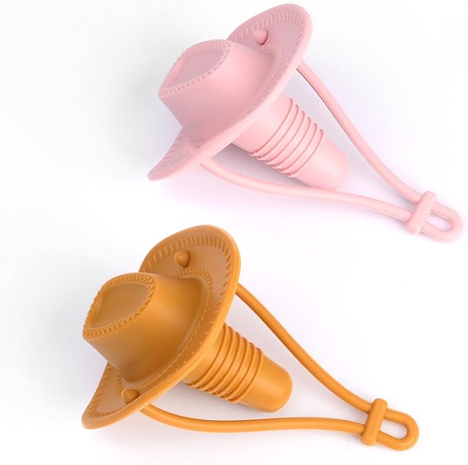 Miicol Wine Stoppers, Silicone Prosecco Stopper, Wine Bottle Stopper, Cowboy Hat Champagne Stopper, Wine Accessories, Funny Wine Lovers Gift, 2 Pack