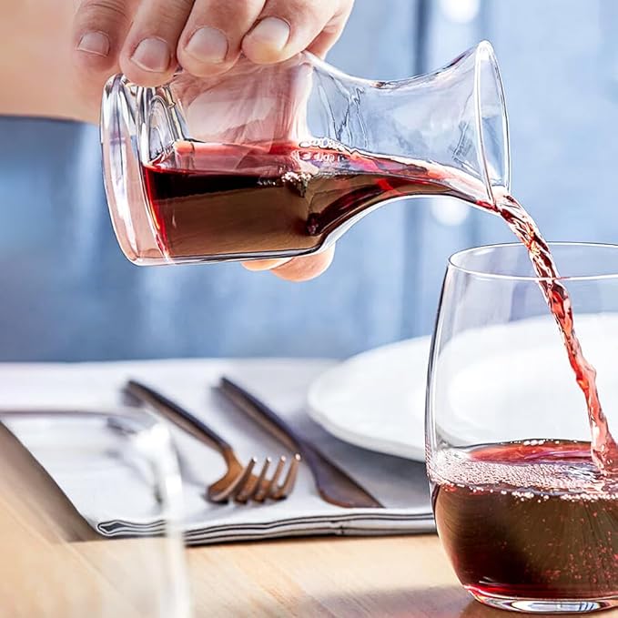 15pcs Mini Wine Decanter Glasses Small Glass Carafe Set For Mimosa Bar Supplies Party (8.5oz)