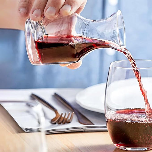 15pcs Mini Wine Decanter Glasses Small Glass Carafe Set For Mimosa Bar Supplies Party (8.5oz)
