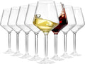 Unbreakable European Style Plastic Crystal, Stemmed Wine Glasses | Set of 8 | Acrylic Tritan Drinkware, Unbreakable Clear Color Shatterproof BPA-free, Reusable, Floating Pool & Indoor & Outdoor, 18oz