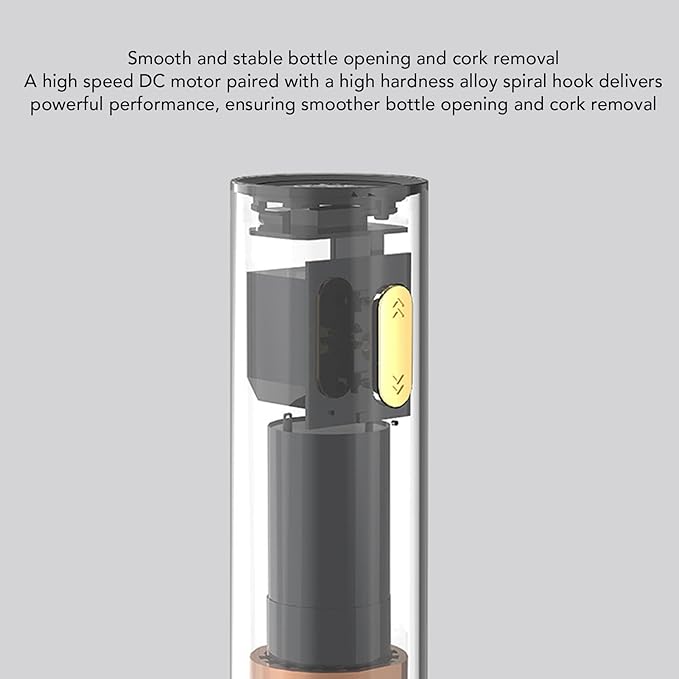Cryfokt Wine Opener, Battery Operated Electric Wine Opener with Foil Cutter, One Button Operation, Stylish & Portable Automatic Bottle for Home Kitchen Party Wedding